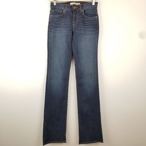 J Brand Slim Bootcut Jeans Womens 24 Dark Wash Low Rise Stretch 34 Inseam